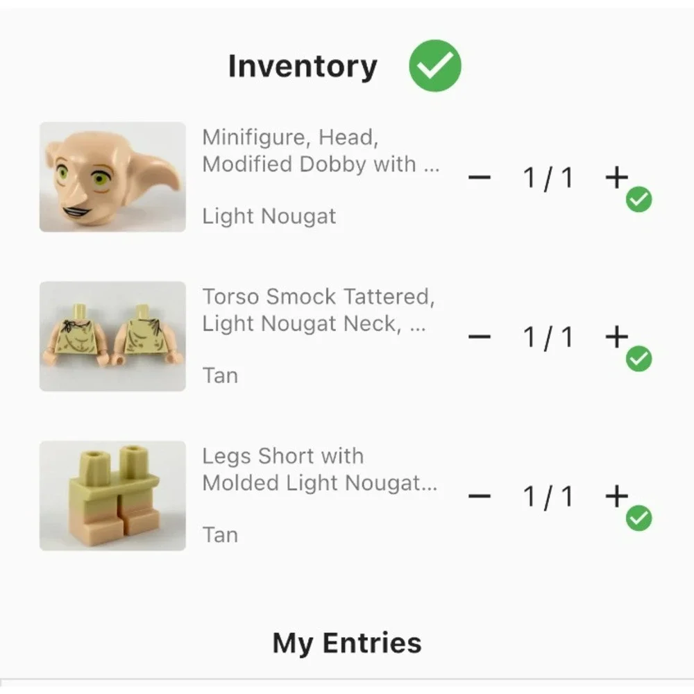 LEGO Minifigure: Dobby - Open Mouth Smile (hp224)